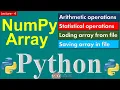 Arithmetic Statistical Operation in Numpy Array Woking With Array in python NumPy Array