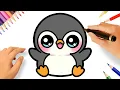 HOW TO DRAW A CUTE PENGUIN EASY STEP BY STEP