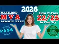 Maryland A Permit Test 2026 A Learners Permit Practice Test