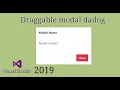 Bootstrap Draggable modal dailog using jQuery