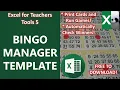BINGO MANAGER TEMPLATE Excel for Teachers Carlo Excels