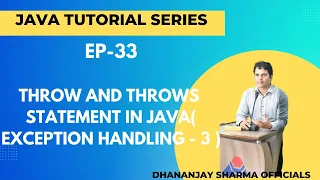 EP-33 Java Tutorial throw and throws Statement in Java Exception Handling - 3