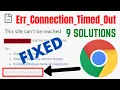 How To Fix Google Chrome Err Connection Timed Out Error Solve err - connection
