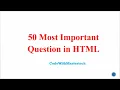 Top 50 HTML MCQs with Answers English Hindi