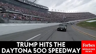 ON-THE-SPEEDWAY POV: President Trump Takes A Lap At The Daytona 500 In The Beast