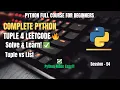 Session 54 Python Tuple LeetCode Problems Solved Explanation Python Full Course for Beginners