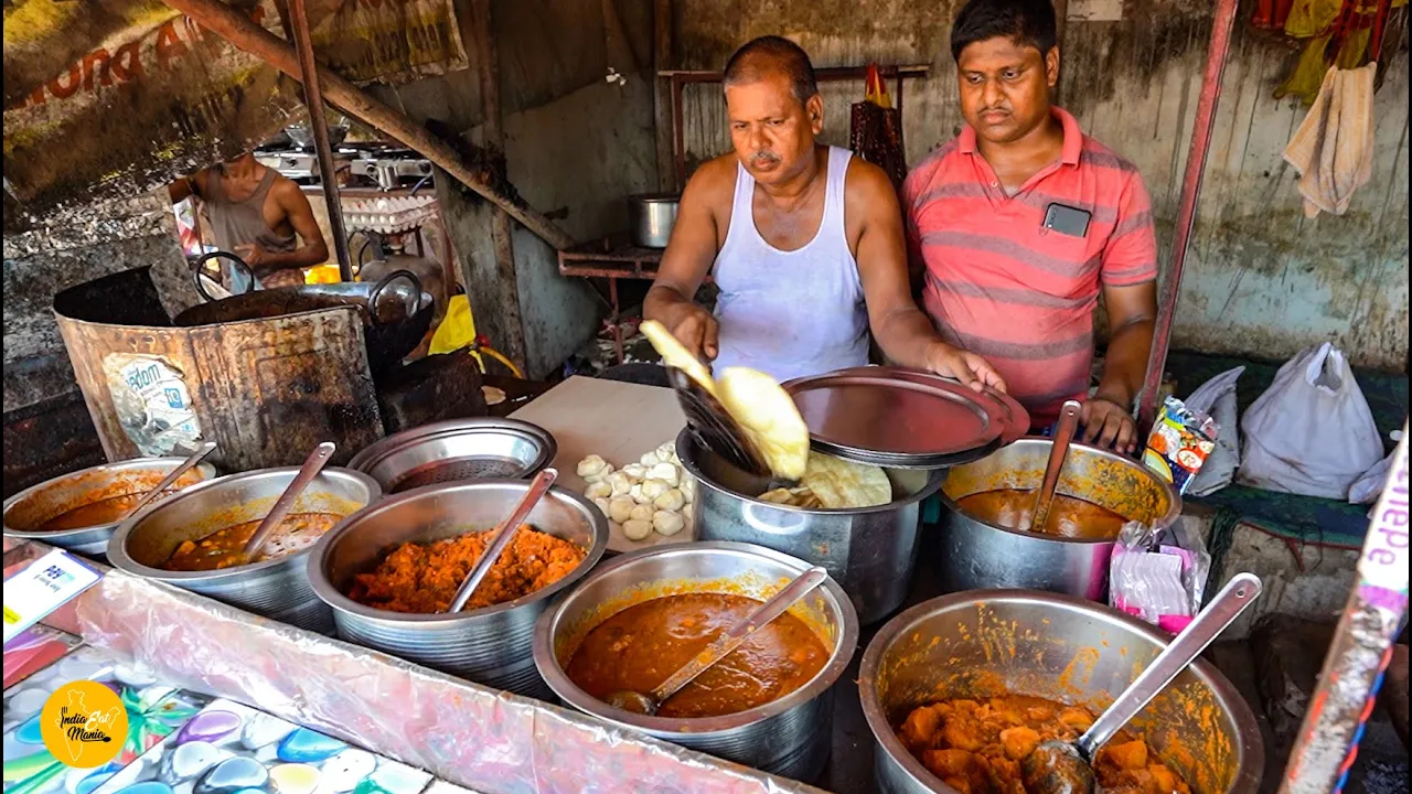 Unlimited Breakfast Non Veg Meal In Bhubaneswar Rs. 90/- Only l Odisha Street Food