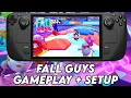 STEAM DECK - FALL GUYS GAMEPLAY HOW TO GET FALL GUYS ON STEAM DECK