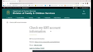 Accessing SNAP EBT Benefit Statements - GA