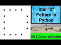 Star D Pattern in Python - ConciseCoder Beginners