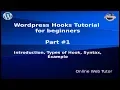Wordpress Hooks Tutorial for beginners from scratch Introduction Type of hooks Syntax Examples