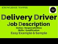 Delivery Driver Job Description Delivery Rider Job Description Delivery Driver Duties and Work