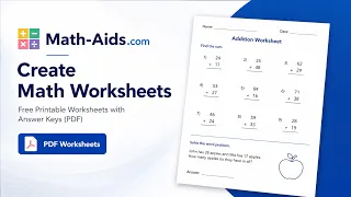 Create Math Worksheets - pdf
