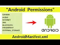 How to Add Android Permissions in AndroidManifest xml File in Android Studio