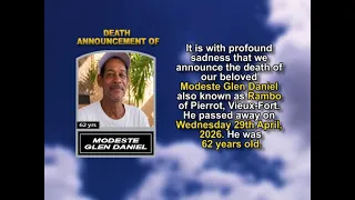 Modeste Glen Daniel Short Obituary