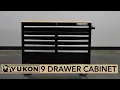 Yukon 46 In 9-Drawer Mobile Storage Cabinet With Solid Wood Top - Item 56613