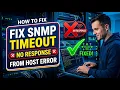 How To Fix SNMP Timeout No Response from Host Error