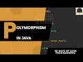 POLYMORPHISM V-CODE 40 DAYS OF JAVA PROGRAMMING CSI VIT-AP