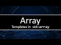 C Array - How std array utilizes templates