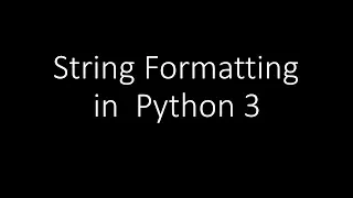 Python tutorial in Hindi 58 String Formatting in Python 3