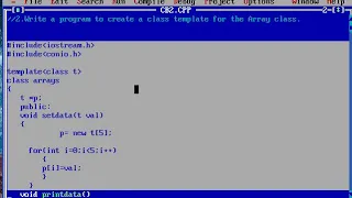 Write a program to create a class template for the Array class