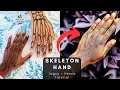 Skeleton Bone Hand Tutorial for Henna or Jagua Past Halloween and Fall Memories