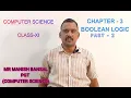 CH 3 BOOLEAN LOGIC CLASS XI PART 2