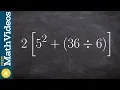 Review of order of operations with parenthesis and brackets 2 5 2