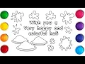 Happy Holi Greeting Card Drawing And Coloring For Kids