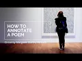 How to Annotate a Poem Circus by Margaret Stanley-Wrench