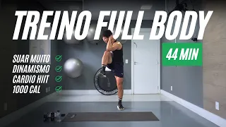 Treino em casa - Cardio Hiit 44 MIN para queimar gordura e dar ADEUS a barriga!