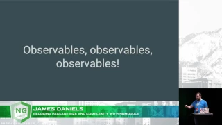 Reducing package size and complexity with NgModule - JAMES DANIELS