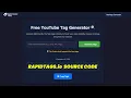 YouTube Tag Generator Hashtag Generator PHP Script rapidtags io source code - TagGenerator