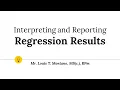 How to Interpret and Report Multiple Regression Results