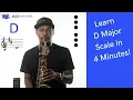D Major Scale on Alto Saxophone F Concert
