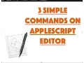 3 Simple Commands On Applescript Editor SlothJamie