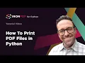 How To Print PDF Files in Python IronPDF