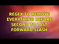 Regex to remove everything before second to last forward slash 3 Solutions