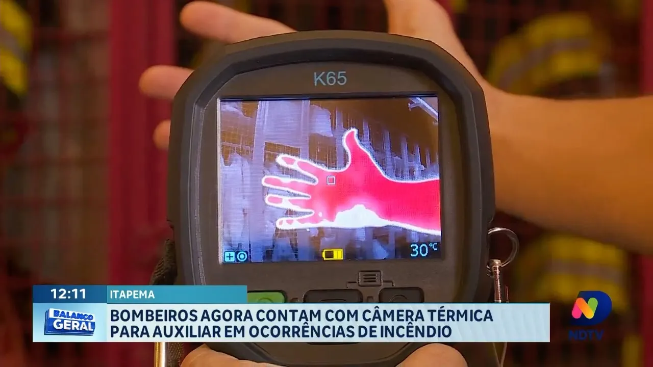 Bombeiro de Itapema agora contam com câmera térmica para auxiliar em ocorrência de Incêndio
