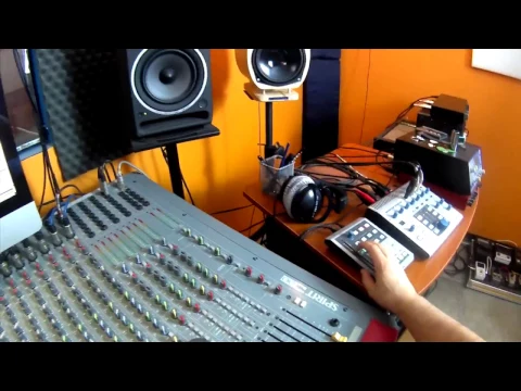 POV of a mixing and mastering session Electric Town Recording Studio