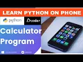 Python on Phone 11 Calculator Project in Python