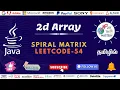 Spiral Traversal Leetcode-54 Java