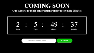 How to make COUNTDOWN TIMER using HTML CSS JAVASCRIPT for Beginners Frontend Tutorial