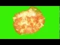 Explosion croma key green screen with explosion sound effect