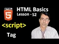 Script Tag in HTML HTML Basic lesson - 52 Html for beginners