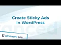 Create Sticky Ads in WordPress