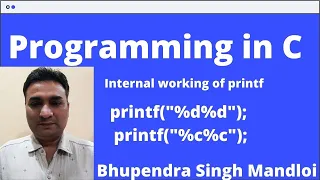 printf and scanf in c part1 printf internal working of printf
