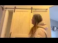 EROMMY 36in x 84in Natural Spruce Sliding Barn Door Kit - Includes 6 6FT Heavy Duty Sliding Hardware