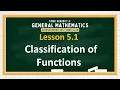 Lesson 5 1 Classification of Functions GENERAL MATHEMATICS