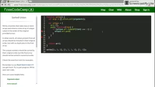 Walkthrough SORTED UNION FCC Intermediate Algorithms